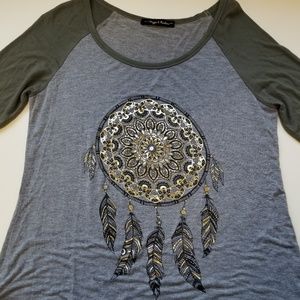 Raggs II Riches Baseball Dreamcatcher Top M27